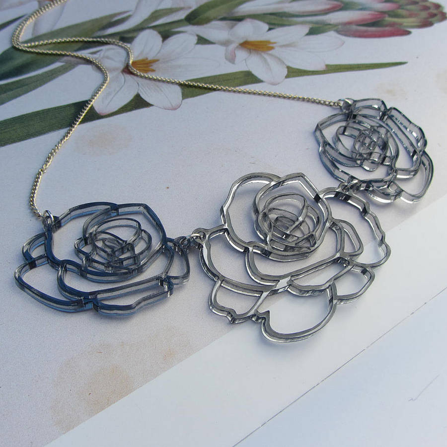 small rose garland necklace by sarah keyes contemporary jewellery